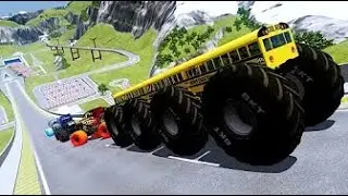 Epic Hight Speed MONSTER Truck Jumps & Crashes #23 in BeamNG Drive/ Gameplay/ AGA Studios