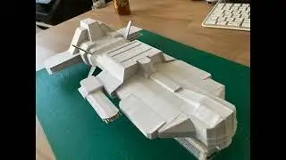 Aurora-class Lantean Battle Cruiser from Stargate Atlantis (cardboard mockup) - Build Log