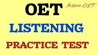 OET | Exam Oriented Listening Sample | #oet #oetexam #oettraining