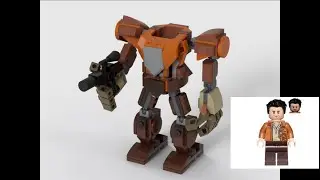 LEGO&reg; Poe Dameron (Medium Nougat Jacket, Hair) mech