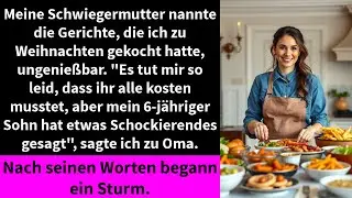 Meine Schwiegermutter nannte die Gerichte, die ich zu Weihnachten gekocht hatte, ungenießbar.