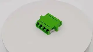 LC Quad Fiber Optic Adapter Welded Type with Flange