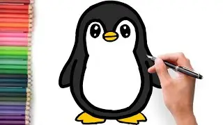 Cute Penguin Drawing | Easy Winter Animal Art for Kids