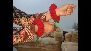 Crochet Red Gajra Tutorial without Music |Sania's World