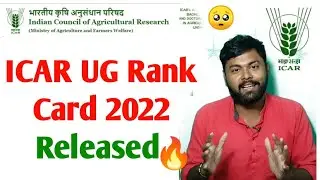 ICAR UG Rank Card Official Update | 2022 | krishi Kranti