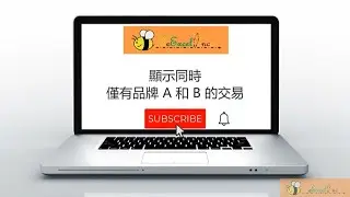 展示僅有品牌A和品牌B一起的交易