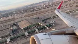 Iberia A320 lifting off from Barcelona (BCN) straight out over the Mediterranean 🌊✈️ to Madrid (MAD)