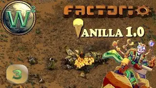 Factorio Vanilla 1.0, Episode 3: Biter Battles - Let's Play