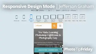 Responsive Design Mode with Jefferson Graham | Photo Tip Friday
