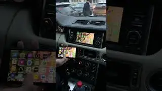 в Range Rover L322 на штатный монитор подключили Apple TV и через него зазеркалили айфон