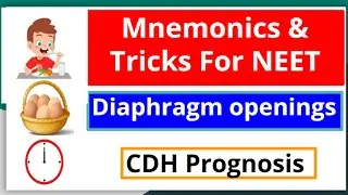 Diaphragm Hiatus Mnemonic & CDH prognosis Mnemonic #mnemonic #mbbs #neetpgpreperation #pediatrics