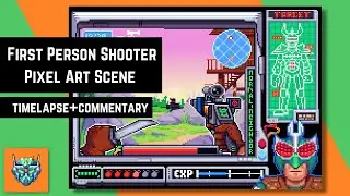 First Person Shooter Pixel Art Animation (Timelapse and Process)