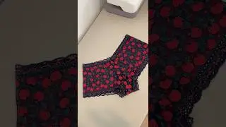 Sewing lace boyshorts 🍒 #sewing #sewingtutorial #sewingbasics #sewingpatterns #sewingprojects #sew