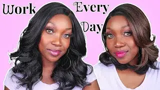 EVERYDAY & WORK Wig APPROVED✅ | Freetress Equal Synthetic Hair Lite HD Lace Front COURTNEY | KAYLYNN