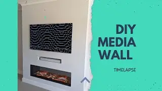 DIY build simple media wall with fireplace/Timelapse