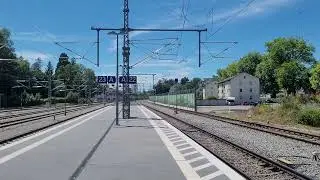 Einfahrt des EuroCityExpress 192 am 09.07.2022 in Lindau Reutin