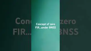 concept of zero FIR #BNSS #pcsj #pcs #upsc follow and subscribe