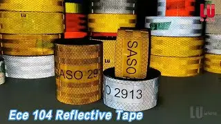 Yellow Ece 104 Reflective Tape SASO 2913 4 Inch Width Waterproof