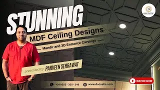 Stunning CNC MDF Ceiling Designs | Mandir and 3D Entrance Carvings | Decostic Creations