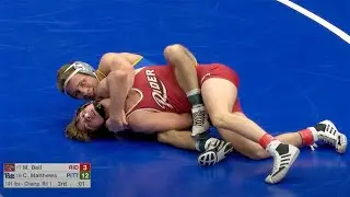 141lbs Cole Matthews (Pitt) maj dec McKenzie Bell (Rider)