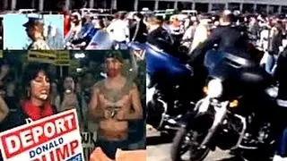 Мордобой точно будет: с*кс меньшинства идут бить Байкеров. [Minority go beat Biker]