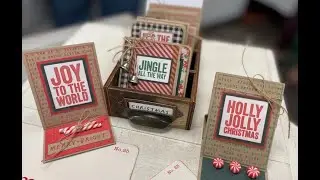 11-3-22  Merry Christmas with Tim Holtz: Mini Notecards with Katie