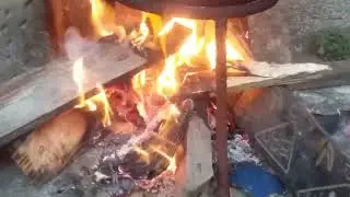 FIRE - the state of combustion, inflammable material burns, producing heat, flames & smoke. #shorts