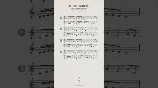 Melodic Dictation 7. Sight reading. C major scale. Music theory.