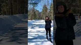 Ice skating through a forest ❄️🌲 | Arrowhead Provincial park Ice skating trail #winter #iceskating