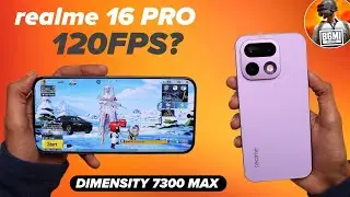 Обзор теста realme 16 Pro BGMI! - FPS, графика, гироскоп, нагрев и батарея.