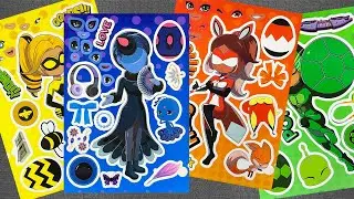 [✨Paper DIY✨] MIRACULOUS HEROES Sticker Book ✨ Ladybug vs Hawk Moth | Oddly Satisfying ASMR