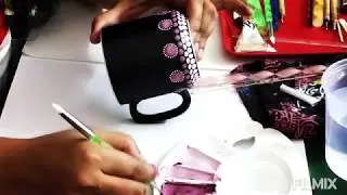 Easy DIY Dot Mandala Painting On Ceramic Coffee Mug | Falguni Shah | Fuji Art Gallery