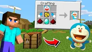 I Crafted DORAEMON and DORAEMON GADGETS In Minecraft!!