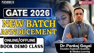 🔥 GATE 2026 का सफर शुरू! 📚 GATE 2026 New Batch Announced | Online + Offline Classes | Book Demo Now