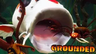 MAX Tricks Bell Spider To Get Gulped By The Koi Fish In Grounded! #shorts