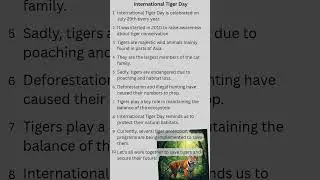10 Lines on International Tiger Day | Save Tigers Essay for Students