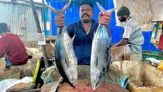 KASIMADU SPEEDSELVAM ТУНЦ БОЛЬШОГО РАЗМЕРА 🍣 ВИДЕО НАРЕЗКИ РЫБЫ #kasimeduselvam #fishcutting