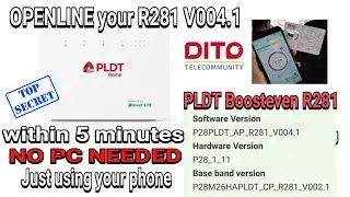 Openline PLDT R281 v004.1 using your phone within 5 minutes