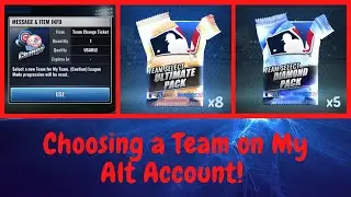 MLB 9 INNINGS 20 - Choosing a Team on My Alt Account! 5 Team Select Diamond Packs! 8 TSU!