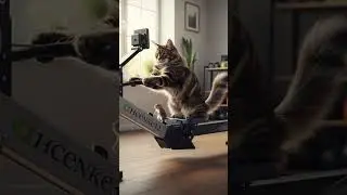 Cat Uses Rowing Machine&mdash;Mouse Gets a Wild Ride