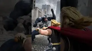 Venom's fight with Thor resulted in the destruction of a city#fyp #short #shorts #fypシ゚ #shortsvideo