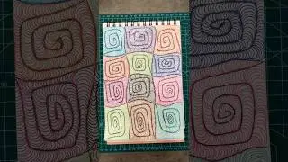Скетчбук день 29 #zentangleartartist# pattern#teckning#zendrawing