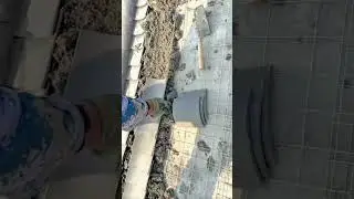 installing traditional clay roof tiles on a metal wire mesh structure #shorts