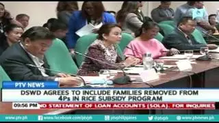 DSWD agrees to include families removed from 4Ps in rice subsidy program