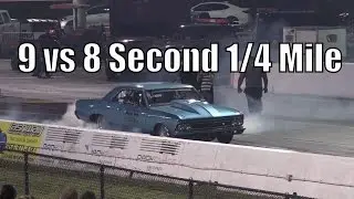 Difference between an 8 and 9 second 1/4 mile time | Fun Drag Race Battle | Ford vs CHevy