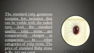 Price Guide of Ruby Gemstone