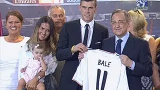 Gareth Bale unveiled to Real Madrid fans at the Bernabeu