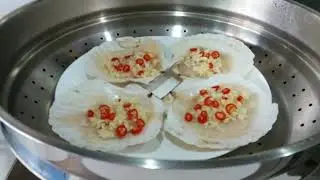 STEAM SCALOOP / KERANG KAMPAK ( CHINESE FOOD ) ala Bucamat njengat