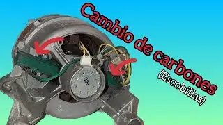Como cambiar Carbones Motor de Lavadora Muy Facil!!! / Brush replacement Washer Motor Very Easy