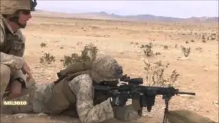 Автомат M27  Учебные стрельбы морпехов на полигоне  M27 Infantry Automatic Rifle